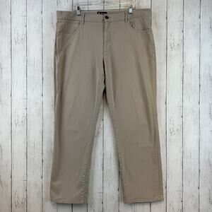 Johnnie-O Khaki West Coast Prep Stretch 5 Pocket Casual Chino Pants Size 40X32